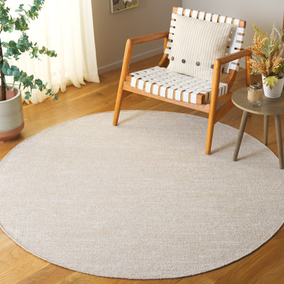 Tapis ivoire en coton recyclé touffeté à la main Jhalae