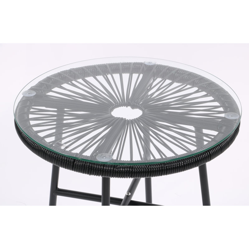 Ensemble de conversation bistro 3 pièces avec table d'appoint