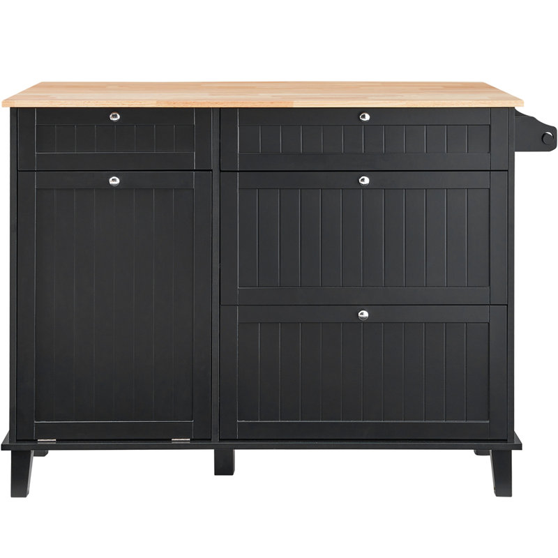 Armoire de rangement avec chariot et poubelle Kitchen Island