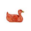 Duck Orange/Yellow Glaze Figurine