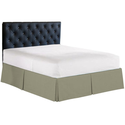 1500 Thread Count Microfiber Tailored Bed Skirt, Wrap Around Dust Ruffle with Split Corners & 14" Drop