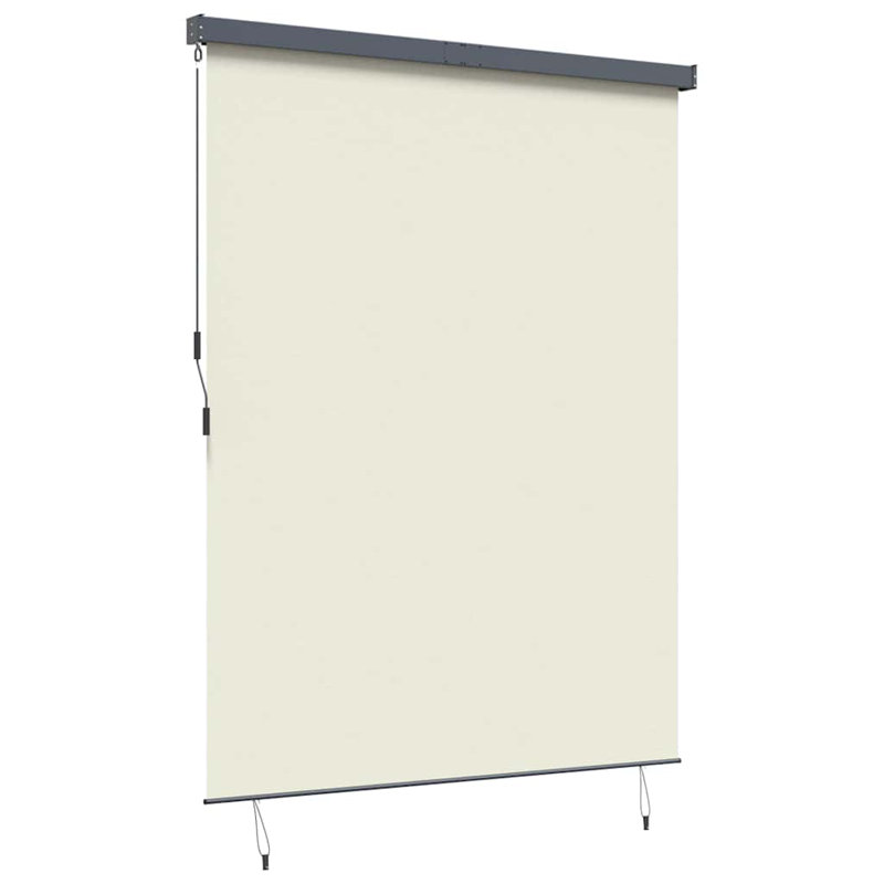 Vidaxl Outdoor Roller Blind Striped Fabric, Cream, 250cm L x 200cm W