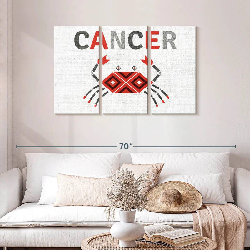 Adella Cancer Zodiac, 28" H x 45" W
