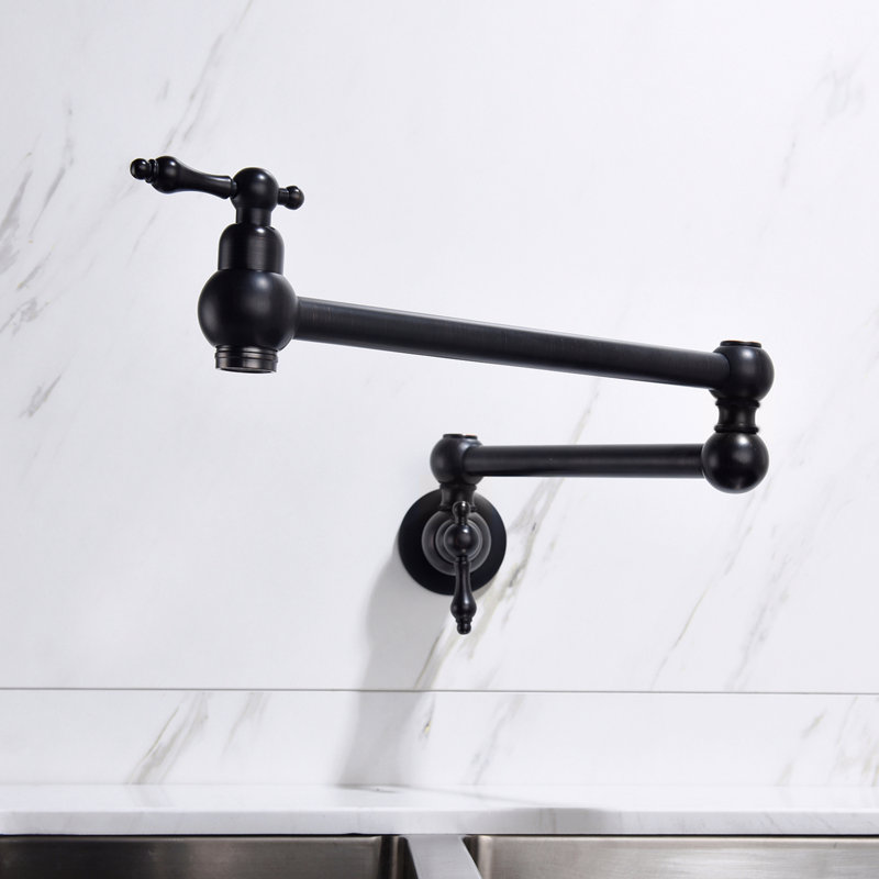 Pot Filler Faucet Wall Mount, Matte Black