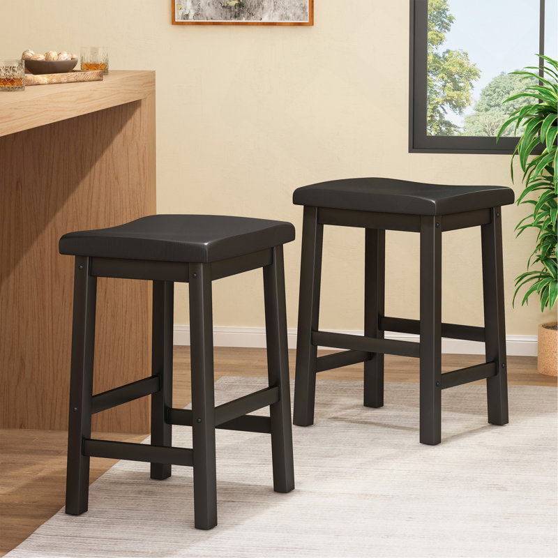 Pomeroy 24In Saddle Stool, Black