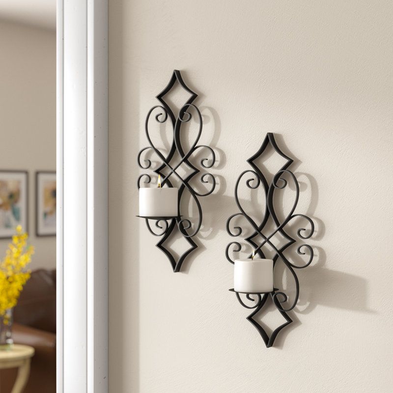 2 Piece Metal Wall Sconce Set
