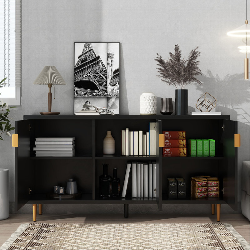 Meuble télé polyvalent avec tablettes réglables et conception élégante pour une installation de divertissement améliorée