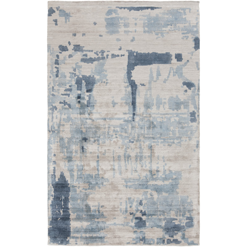 Viscose Abstract Indoor Rug, Rectangle 2' x 3'