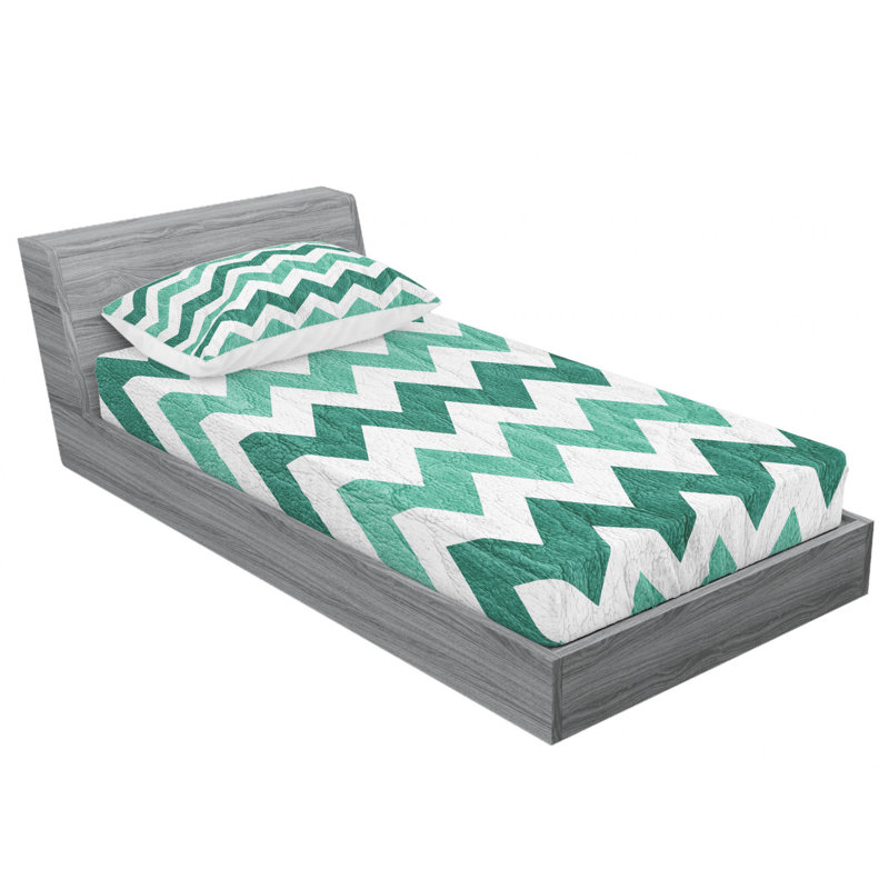 Microfiber Chevron Sheet Set, Twin XL Sheet Set + Fitted Sheet + 1 Pillowcase