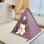 Tente d'intérieur pour enfants pliable avec tapis, guirlande de lumières