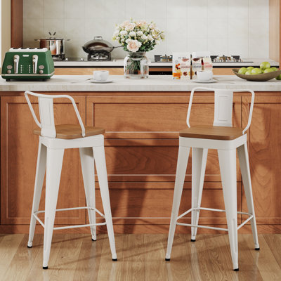 Swivel Metal Counter And Bar Stools