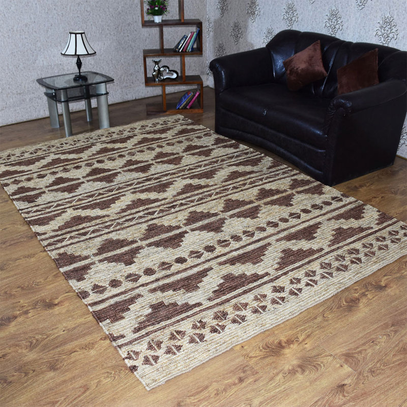 St Catherine Hand Knotted Sumak Jute Eco-Friendly Solid Area Rugs - Rectangle, Brown Beige Color, Oriental Design, High Pile, Natural Fiber, Outdoor Indoor Handmade Area Rugs for Living Room, Bed Room