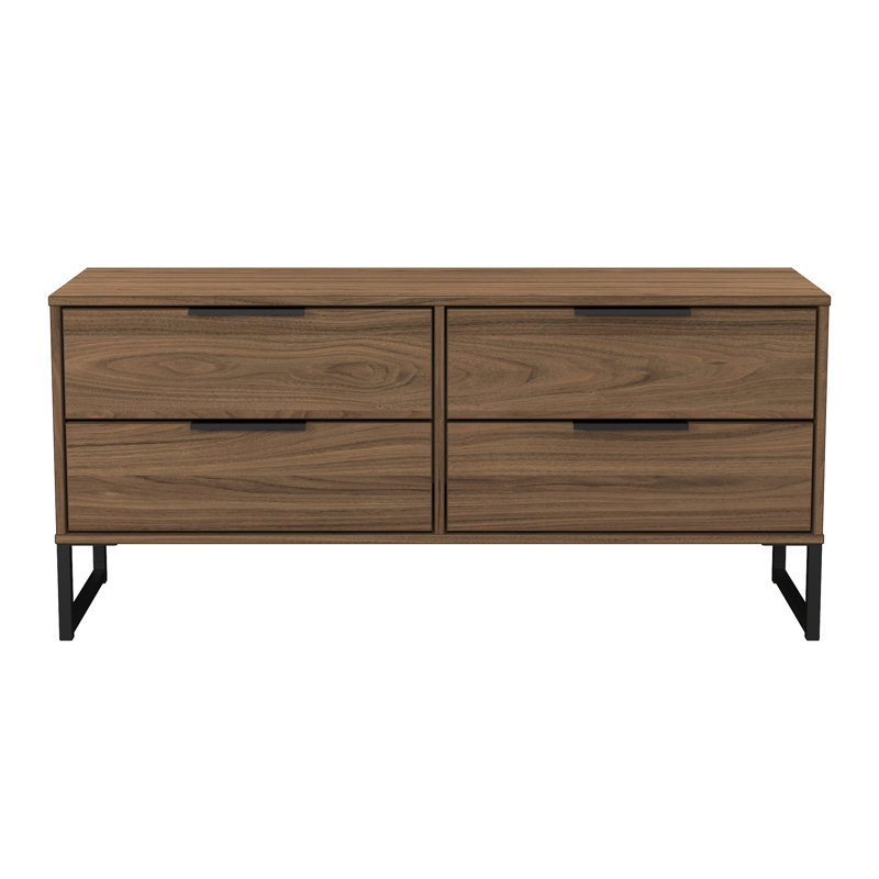 Bonnelle 115cm W 4 - Drawer Chest of Drawers, Carini Walnut