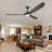 3-Blade Indoor Smart Ceiling Fan with Light and Remote/APP Control,3 LED Colors,6 Speed Quite DC Motor,Timer-1529252-1529241
