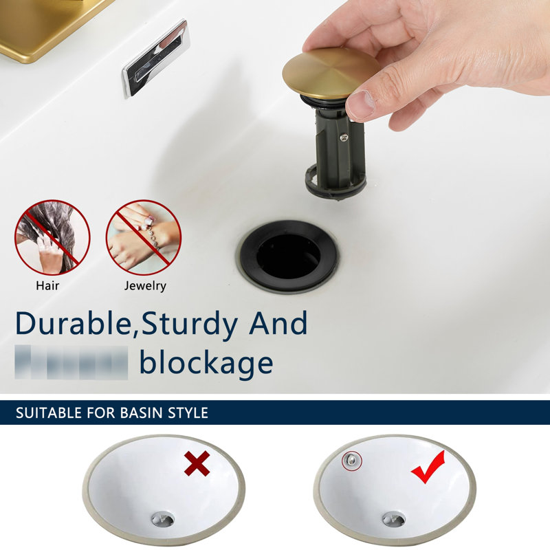 Robinet de salle de bain Modern, Or brossé