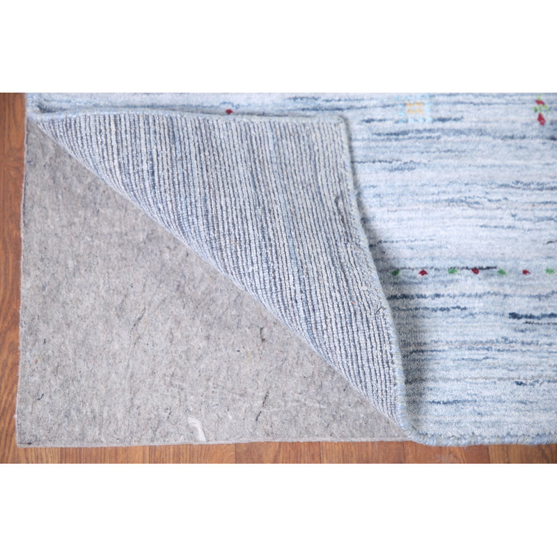 Tapis ivoire et bleu Gabbeh