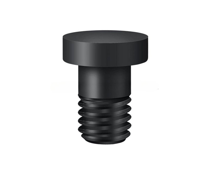 Deltana HPSS70U19 Embout à bouton prolongé pour charnières en laiton massif peint en noir, Peinture noire