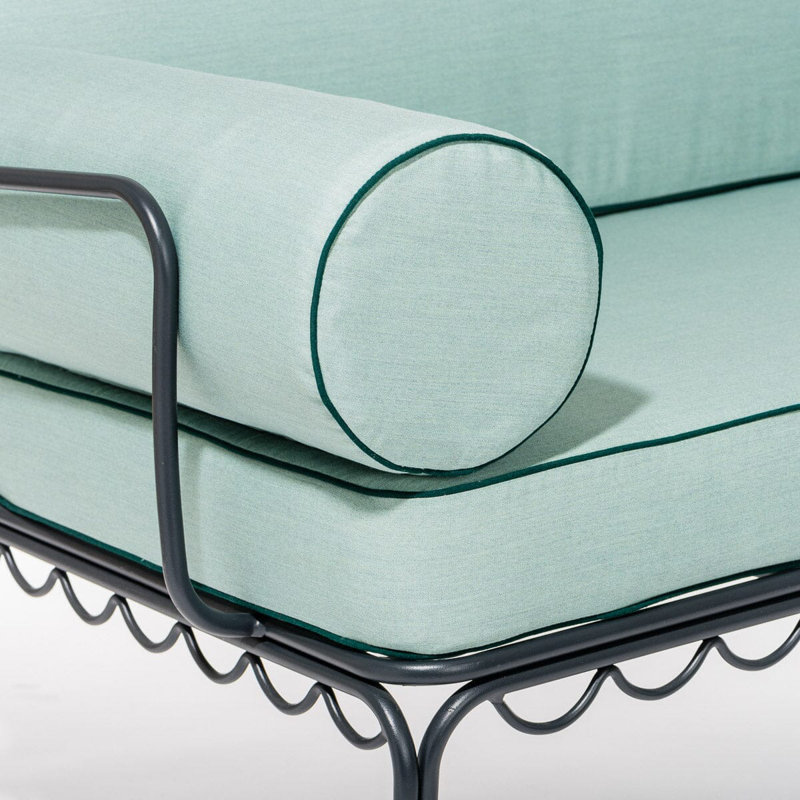 Ensemble de housse pour causeuse Al Fresco, Bleu sarcelle / acrylique vert