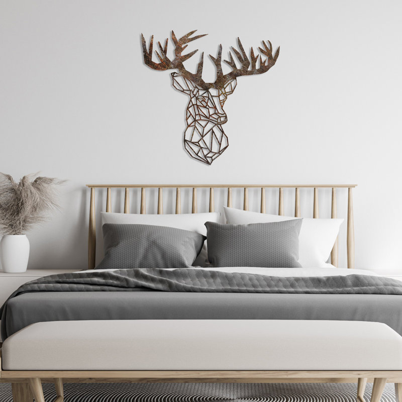Hand-Painted Decorative Metal Wall Accessory, Antiquation Finish, 19.3 x 19.7 inches | Sturdy 1.5 mm Metal Body | Unique Art Piece for Home Decor, Adds Character to Living Room & Office Spaces