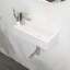 Lavabo de salle de bain mural rectangulaire en céramique avec trou de robinet simple