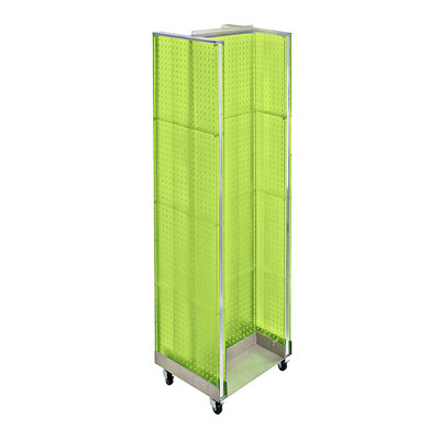 Présentoir de plancher en carton H-Unit sur base à roulettes. Taille du panneau: l 16 po x H 60 po