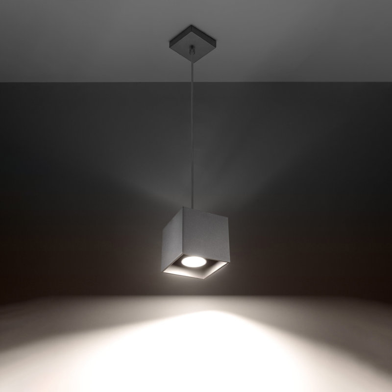 1 - Light Grey Square/Rectangle Pendant