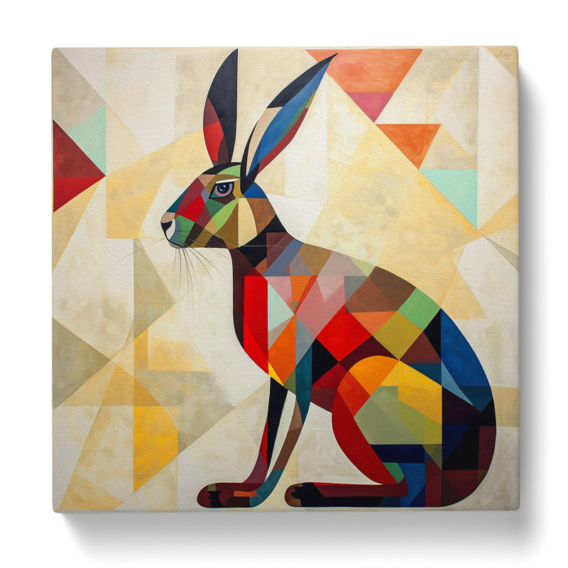 Hare Constructivism No.1 - No Frame Print, 35cm H x 35cm W x 3cm D