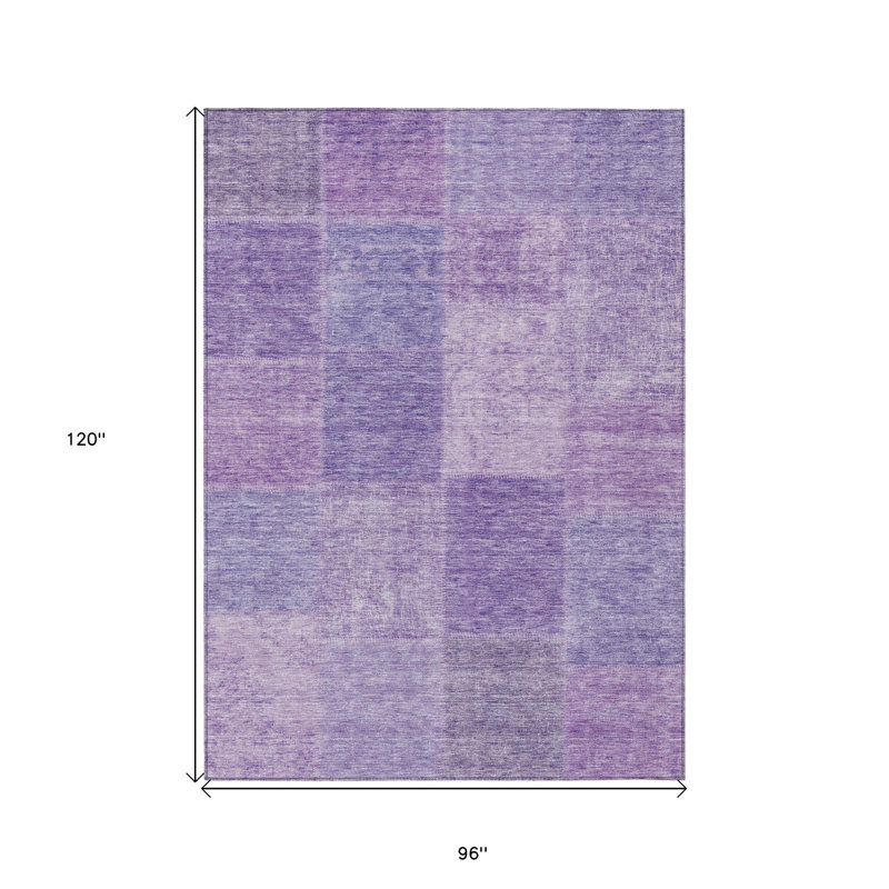 Tapis lavable mauve et lilas 8 pi x 10 pi lavande