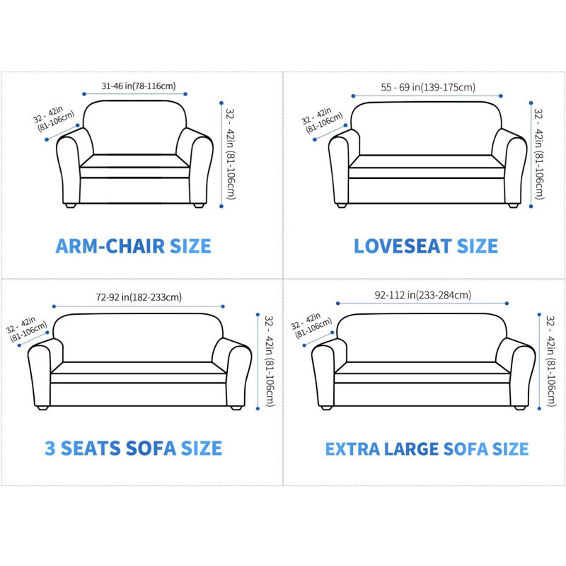 Polyester Box Cushion Sofa Slipcover