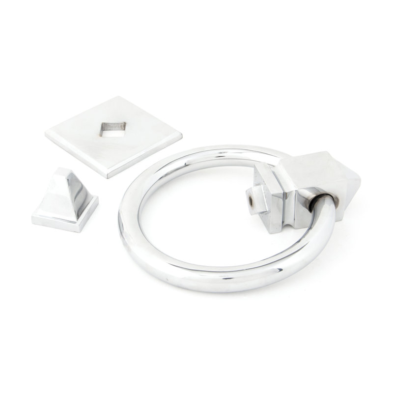 Ring Door Knocker, Polished Chrome