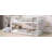 Hedra Twin Over Twin Bunk Bed With Ladder And Storage, Solid Rubber Wood Construction-120240224