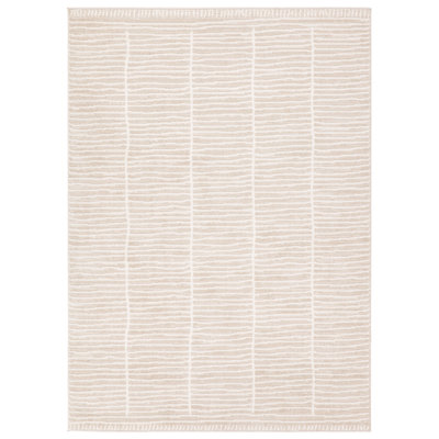 Loehrke Tan Taupe Striped Rug