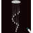 120" Long Crystal Raindrop Chandeliers 12-Light Silver Metal Pendant Light 3000-6000K Dimmable LED