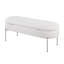 Banc contemporain en métal chromé et similicuir-261176223