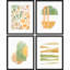 Décoration de salle de bain, pastel vert et jaune, motif abstrait, art mural encadré sur papier, impression de 4 pièces-97762825-97762826