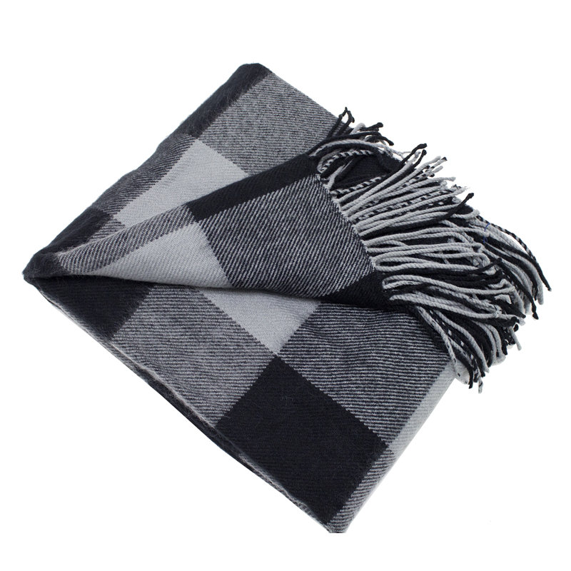 Hand Woven Throw Blanket, Gray