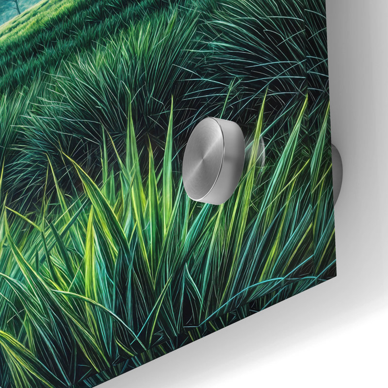  «Greenfield Landscape» par Rey Klimt, art mural en verre acrylique, H 24 po x l 24 po