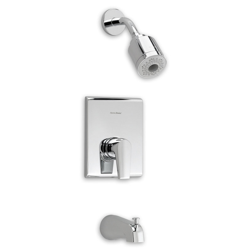Ensemble de garniture de douche à poignée simple 3 fonctions seulement Studio, Chrome poli