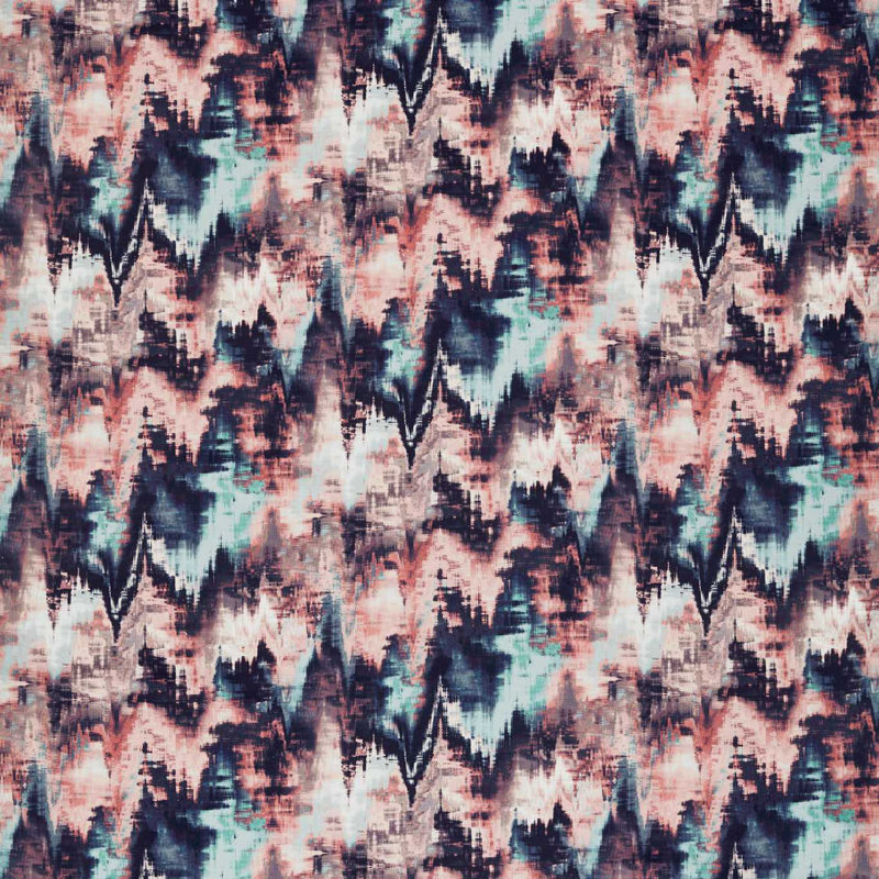 Distortion Fabric, Rosewood/Neptune/Azure