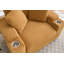 Chaise longue rembourrée en velours côtelé avec repose-pieds et porte-gobelets Dennard