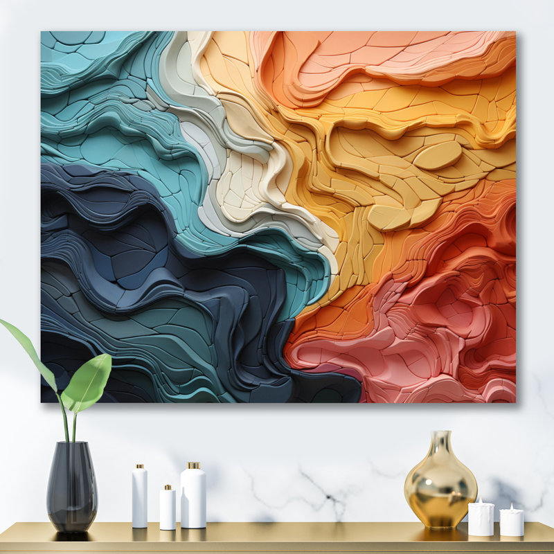 Biomorphism Organic Forms IV - Biomorphism, art mural, Toile tendue, H 16 po x l 32 po x P 1 po