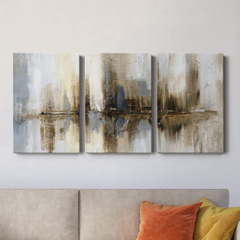 Harbor Lights - Toile tendue avec châssis de qualité supérieure - prête à être accrochée, H 27 po x l 54 po x P 1 po