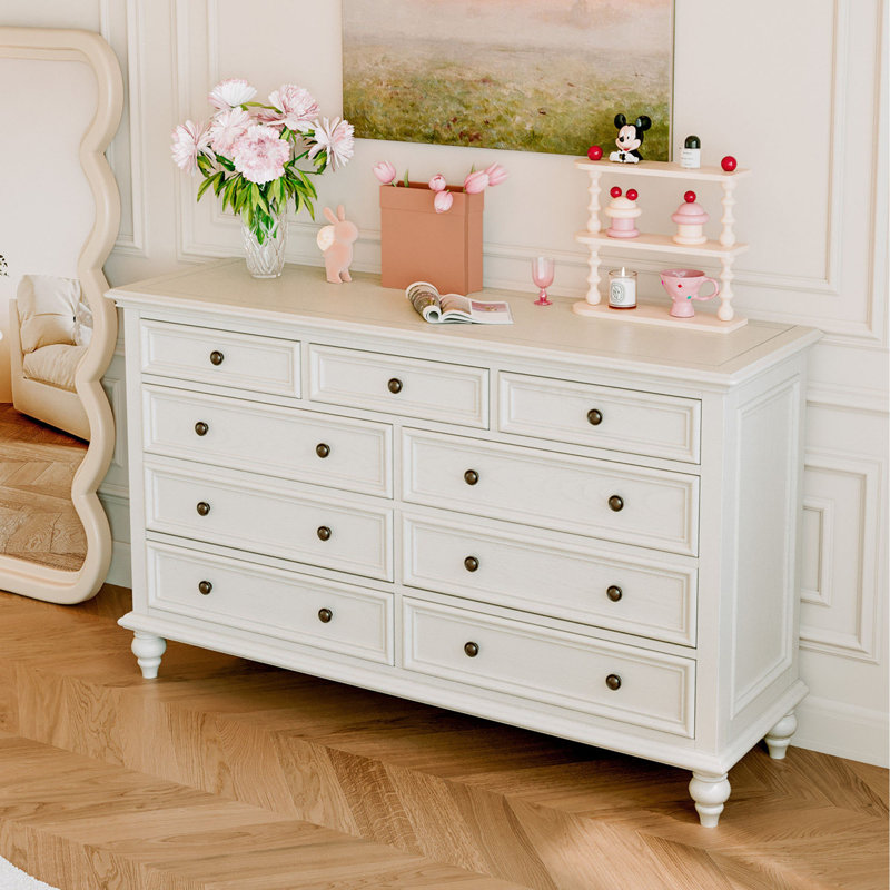 Commode de rangement de style américain rétro, Cream