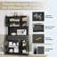Armoire de garde-manger pour le salon, armoire de rangement pour garde-manger de 71 po avec tiroirs et portes, armoire à huche avec support à micro-ondes et prises de courant