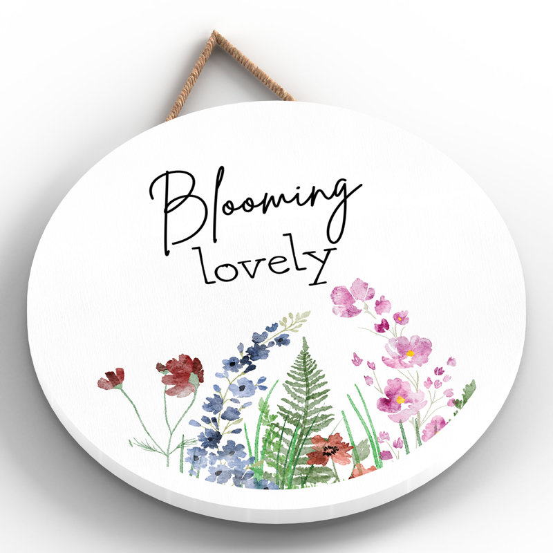 Blooming Lovely Small Circle Plaque