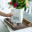 Porcelain Napkin Holder for Kitchen Table and Counter, White Farmhouse Napkin Holder for Paper, Cocktail & Luncheon Napkins