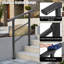 Rampe d'extérieur, rampe d'escalier à 3 marches, rampe d'escalier d'extérieur pour 2 à 3 marches