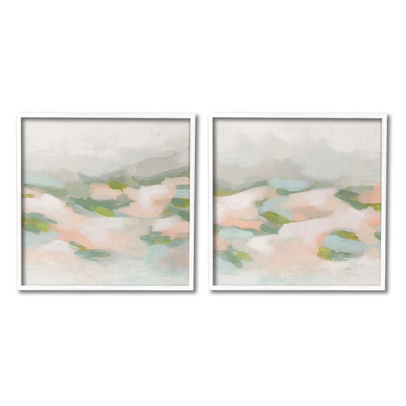 «Pastel Hills Abstraction» par June Erica Vess - 2 pièces, H 17 po x l 17 po
