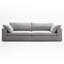 Canapé modulaire gris en polyester-531957864
