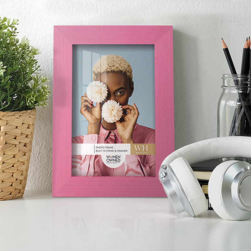 Ensemble de 8 cadres muraux en bois 8 "x 10" rose, 4" x 6"